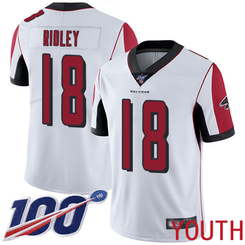 Atlanta Falcons Limited White Youth Calvin Ridley Road Jersey NFL Football #18 100th Season Vapor Untouchable->atlanta falcons->NFL Jersey